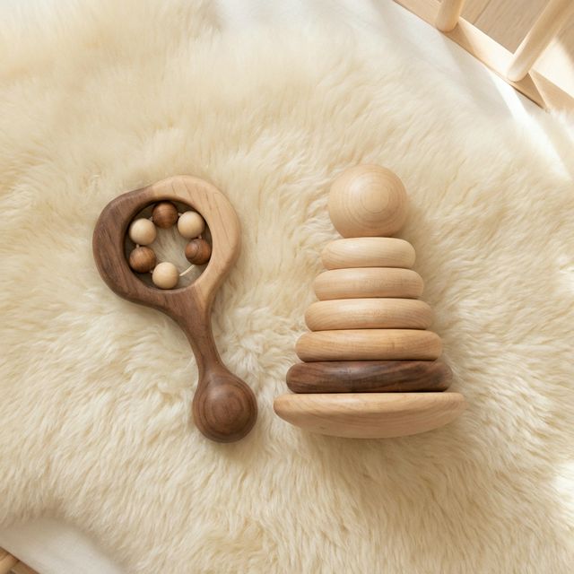 Đồ chơi xúc xắc gỗ tự nhiên an toàn cho trẻ